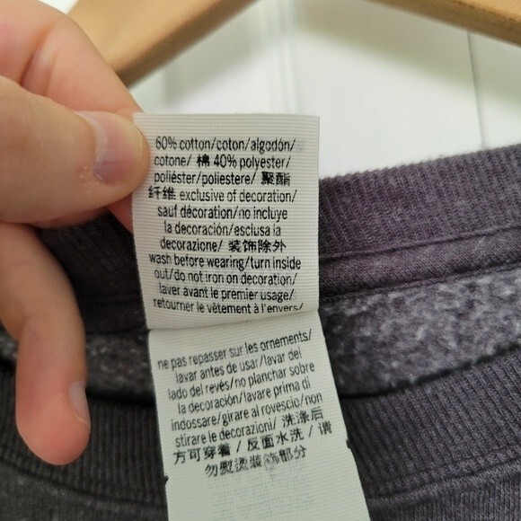 Victoria's Secret Pink Gray & Blue Tie Dye Sweatshirt Size Large Loungewear - Picture 5 of 5